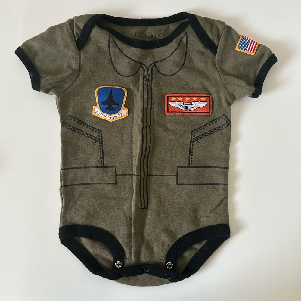 Tiny Trooper Future Pilot onesie